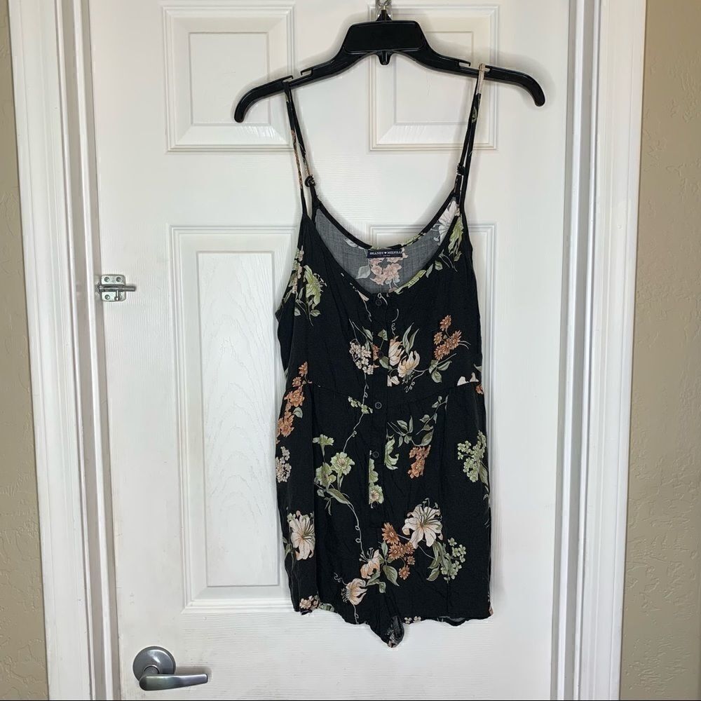Brandy Melville Floral Romper One Size